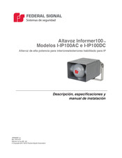 Federal Signal I-IP100DC Manual De Instalación