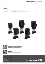 Grundfos CMV Instrucciones De Instalación Y Funcionamiento