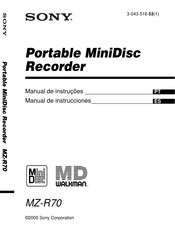 Sony MZ-R70 Manual De Instrucciones