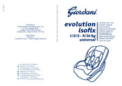 Giordani evolution isofix Manual Del Propietário