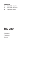 Gaggenau RC 289 Manual De Usuario