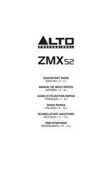 Alto Professional ZMX52 Manual De Inicio Rápido