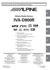 Alpine IVA-D900R Manual De Operación