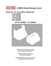 KOBE CH0148SQB Instrucciones De Instalación Y Manual De Operación