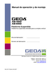 GEDA AB 650 Manual De Operación Y De Montaje