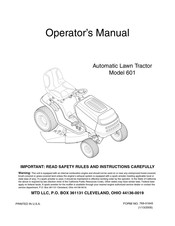 MTD 601 Manual Del Operador