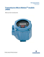 Emerson Micro Motion 2400S Manual De Instalación