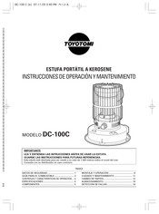 Toyotomi DC-100C Manual De Instrucciones De Operación Y Mantenimiento