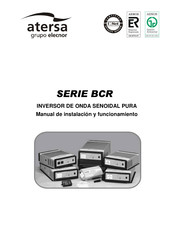 elecnor Atersa BCR Serie Manual De Instalación Y Funcionamiento