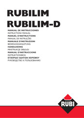 Rubi RUBILIM-D Serie Manual De Instrucciones