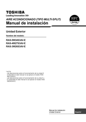 Toshiba RAS-5M34S3AV-E Manual De Instalación