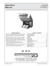 Prince Castle TX-230ECE Manual Del Operador