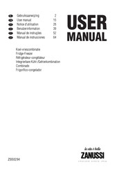 Zanussi ZBB8294 Manual De Instrucciones