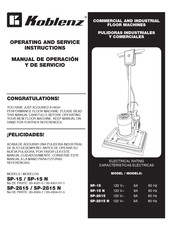 Koblenz SP-2815 Manual De Operación Y De Servicio