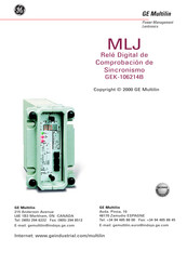 GE MLJ GEK-106214B Manual Para El Usuario