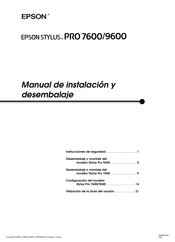 Epson STYLUS PRO 7600 Manual De Instalación Y De Usario