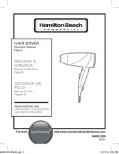 Hamilton Beach HHD610 Manual De Uso