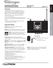 Lutron HomeWorks HRP5-120 Instrucciones Para La Instalación Y Para El Uso