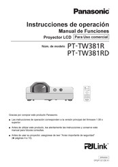 Panasonic PT-TW381R Instrucciones De Operación