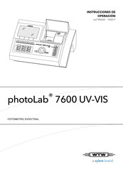Xylem WTW photoLab 7600 UV-VIS Instrucciones De Operación