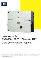 Fimer PVS-120-TL Guía De Instalación Rápida