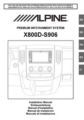 Alpine X800D-S906 Manual De Instalación