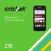 Cricket ZTE Fanfare Guia Del Usuario