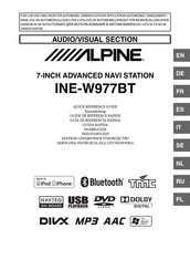 Alpine INE-W977BT Guía De Referencia Rápida