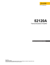 Fluke Calibration 52120A Manual De Funcionamiento Básico