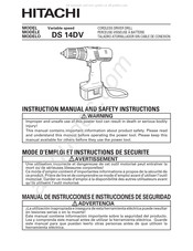 Hitachi DS 14DV Manual De Instrucciones