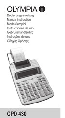 Olympia CPD 430 Instrucciones De Uso