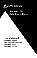 Amprobe SOLAR-100 Manual De Uso