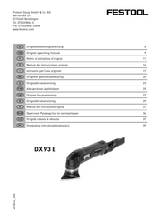 Festool DX 93 E Manual De Instrucciones