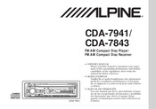 Alpine CDA-7843 Manual De Operación