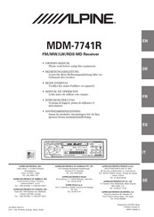 Alpine MDM-7741R Manual De Operación