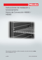 Miele H6680 Instrucciones De Instalación Y Funcionamiento