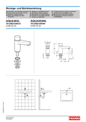 Franke AQUA203WL Instrucciones De Montaje