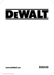 DeWalt D26430-QS Manual De Instrucciones