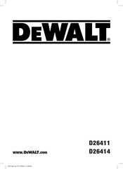 DeWalt D26414 Manual De Instrucciones