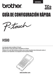 Brother P-touch H500 Guía De Configuración Rápida