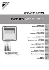 Daikin VRV-WIII RWEYQ30PY1 Manual De Operación