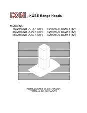 KOBE IS2236SQB-DC22-1 Instrucciones De Instalación Y Manual De Operación