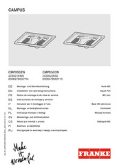 Franke CMPX503N Instrucciones De Montaje