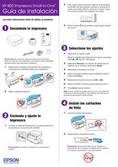 Epson XP-850 Guia De Instalacion