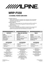 Alpine MRP-F550 Manual De Operación