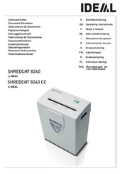 Ideal Shredcat 8240 Instrucciones De Uso