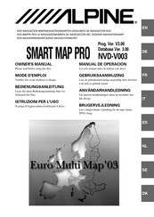 Alpine SMART MAP PRO NVD-V003 Manual De Operación