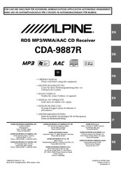 Alpine CDA-9887R Manual De Operación