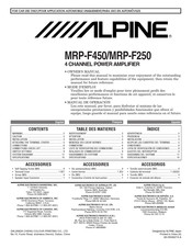 Alpine MRP-F450 Manual De Operación