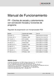 Binder FP 240 Manual De Funcionamiento